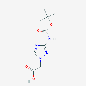 2-[3-[(2-Methylpropan-2-yl)oxycarbonylamino]-1,2,4-triazol-1-yl]acetic acid