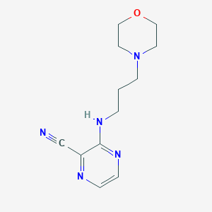 molecular formula C12H17N5O B2974016 3-((3-Morpholinopropyl)amino)pyrazine-2-carbonitrile CAS No. 1407009-52-2