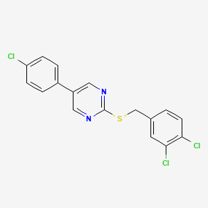 5-(4-Chlorophenyl)-2-[(3,4-dichlorobenzyl)sulfanyl]pyrimidine