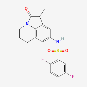 2,5-difluoro-N-(1-methyl-2-oxo-2,4,5,6-tetrahydro-1H-pyrrolo[3,2,1-ij]quinolin-8-yl)benzenesulfonamide