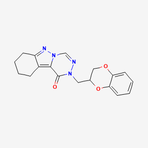 2-((2,3-dihydrobenzo[b][1,4]dioxin-2-yl)methyl)-7,8,9,10-tetrahydro-[1,2,4]triazino[4,5-b]indazol-1(2H)-one