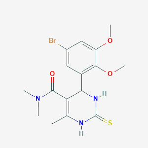 molecular formula C16H20BrN3O3S B297403 4-(5-bromo-2,3-dimethoxyphenyl)-N,N,6-trimethyl-2-thioxo-1,2,3,4-tetrahydro-5-pyrimidinecarboxamide 