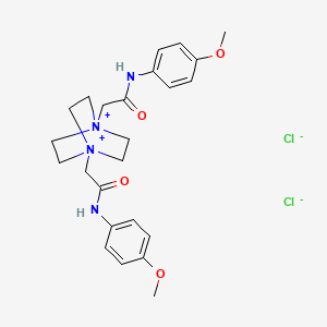 molecular formula C24H32Cl2N4O4 B2974034 1,4-双(2-((4-甲氧基苯基)氨基)-2-氧代乙基)-1,4-二氮杂双环[2.2.2]辛烷-1,4-二鎓氯化物 CAS No. 474626-04-5