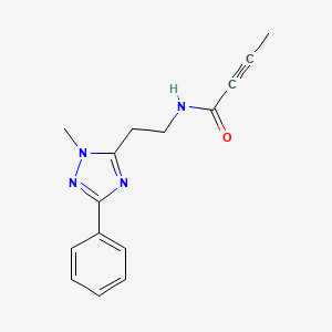 molecular formula C15H16N4O B2974035 N-[2-(2-Methyl-5-phenyl-1,2,4-triazol-3-yl)ethyl]but-2-ynamide CAS No. 2411248-04-7
