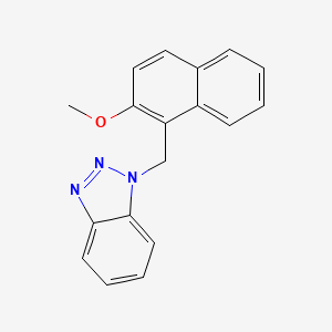 molecular formula C18H15N3O B2974038 1-[(2-Methoxynaphthalen-1-yl)methyl]-1H-1,2,3-benzotriazole CAS No. 133349-89-0