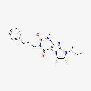 molecular formula C23H29N5O2 B2974078 8-(sec-butyl)-1,6,7-trimethyl-3-(3-phenylpropyl)-1H-imidazo[2,1-f]purine-2,4(3H,8H)-dione CAS No. 923460-87-1