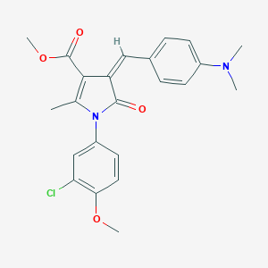 methyl (4Z)-1-(3-chloro-4-methoxyphenyl)-4-[4-(dimethylamino)benzylidene]-2-methyl-5-oxo-4,5-dihydro-1H-pyrrole-3-carboxylate
