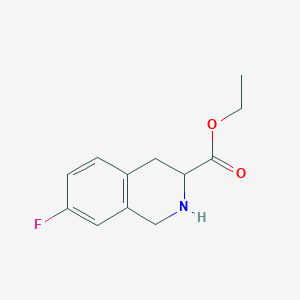 molecular formula C12H14FNO2 B2974086 Ethyl 7-fluoro-1,2,3,4-tetrahydroisoquinoline-3-carboxylate CAS No. 2089694-48-2