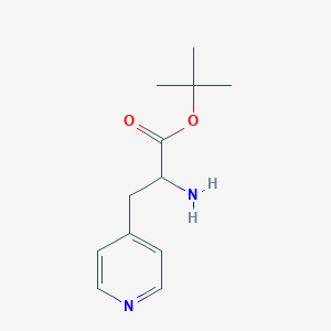molecular formula C12H18N2O2 B2974087 Tert-butyl 2-amino-3-(pyridin-4-yl)propanoate CAS No. 1543648-22-1