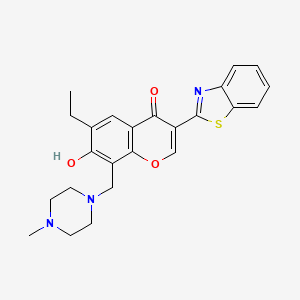 3-(benzo[d]thiazol-2-yl)-6-ethyl-7-hydroxy-8-((4-methylpiperazin-1-yl)methyl)-4H-chromen-4-one