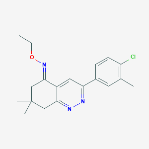 molecular formula C19H22ClN3O B2974101 Aza(3-(4-chloro-3-methylphenyl)-7,7-dimethyl(6,7,8-trihydrocinnolin-5-ylidene))ethoxymethane CAS No. 1024769-57-0