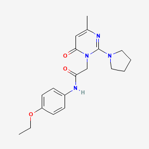 N-(4-ethoxyphenyl)-2-[4-methyl-6-oxo-2-(pyrrolidin-1-yl)-1,6-dihydropyrimidin-1-yl]acetamide