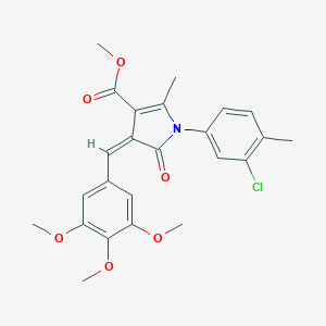 molecular formula C24H24ClNO6 B297412 methyl (4Z)-1-(3-chloro-4-methylphenyl)-2-methyl-5-oxo-4-(3,4,5-trimethoxybenzylidene)-4,5-dihydro-1H-pyrrole-3-carboxylate 