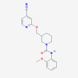 3-[(4-Cyanopyridin-2-yl)oxymethyl]-N-(2-methoxyphenyl)piperidine-1-carboxamide