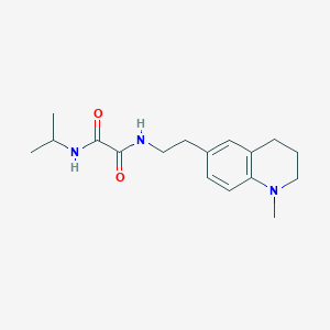 molecular formula C17H25N3O2 B2974127 N1-isopropyl-N2-(2-(1-methyl-1,2,3,4-tetrahydroquinolin-6-yl)ethyl)oxalamide CAS No. 946312-24-9