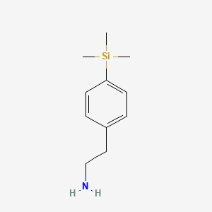 molecular formula C11H19NSi B2974130 2-[4-(三甲基甲硅烷基)苯基]乙胺 CAS No. 5112-61-8