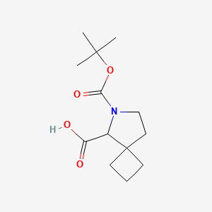 molecular formula C13H21NO4 B2974132 6-(tert-Butoxycarbonyl)-6-azaspiro[3.4]octane-5-carboxylic acid CAS No. 2243509-70-6