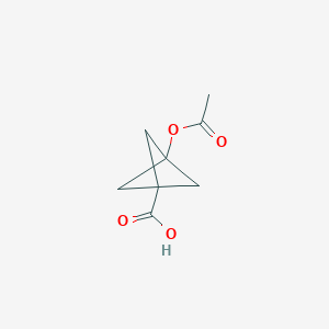 molecular formula C8H10O4 B2974134 3-(Acetyloxy)bicyclo[1.1.1]pentane-1-carboxylic acid CAS No. 83249-07-4