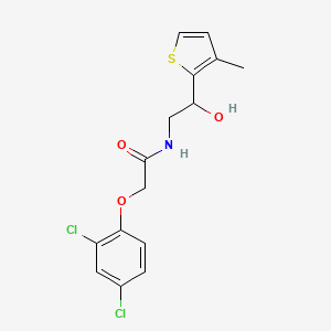molecular formula C15H15Cl2NO3S B2974135 2-(2,4-dichlorophenoxy)-N-(2-hydroxy-2-(3-methylthiophen-2-yl)ethyl)acetamide CAS No. 1351645-34-5
