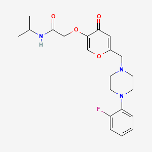 molecular formula C21H26FN3O4 B2974139 2-[6-[[4-(2-fluorophenyl)piperazin-1-yl]methyl]-4-oxopyran-3-yl]oxy-N-propan-2-ylacetamide CAS No. 898439-39-9