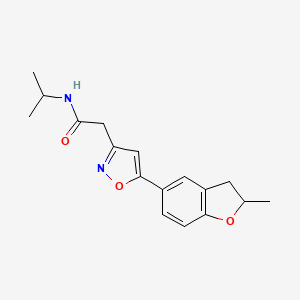 molecular formula C17H20N2O3 B2974144 N-isopropyl-2-(5-(2-methyl-2,3-dihydrobenzofuran-5-yl)isoxazol-3-yl)acetamide CAS No. 1208770-41-5