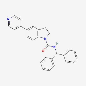 molecular formula C27H23N3O B2974149 N-benzhydryl-5-(pyridin-4-yl)indoline-1-carboxamide CAS No. 2034323-92-5