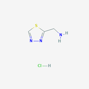 molecular formula C3H6ClN3S B2974155 (1,3,4-噻二唑-2-基)甲胺盐酸盐 CAS No. 1630906-68-1