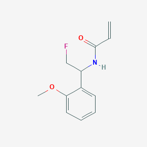 molecular formula C12H14FNO2 B2974165 N-[2-Fluoro-1-(2-methoxyphenyl)ethyl]prop-2-enamide CAS No. 2361638-23-3