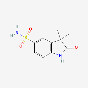 molecular formula C10H12N2O3S B2974170 3,3-dimethyl-2-oxo-2,3-dihydro-1H-indole-5-sulfonamide CAS No. 859190-71-9