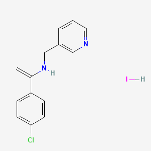 molecular formula C14H14ClIN2 B2974171 N-[1-(4-chlorophenyl)vinyl]-N-(3-pyridylmethyl)amine hydroiodide CAS No. 674284-12-9