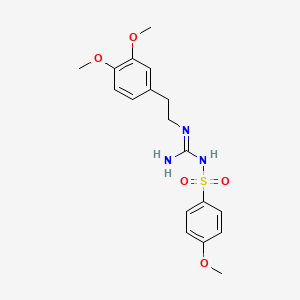 N-(N-(3,4-dimethoxyphenethyl)carbamimidoyl)-4-methoxybenzenesulfonamide