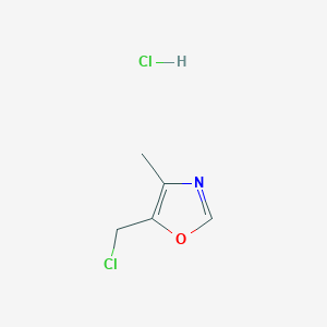 molecular formula C5H7Cl2NO B2974173 5-(Chloromethyl)-4-methyloxazole hydrochloride CAS No. 1279842-02-2