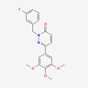 molecular formula C20H19FN2O4 B2974174 2-[(3-氟苯基)甲基]-6-(3,4,5-三甲氧基苯基)吡啶并[3,2-d]嘧啶-3-酮 CAS No. 941973-21-3