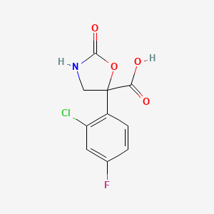 5-(2-Chloro-4-fluorophenyl)-2-oxo-1,3-oxazolidine-5-carboxylic acid