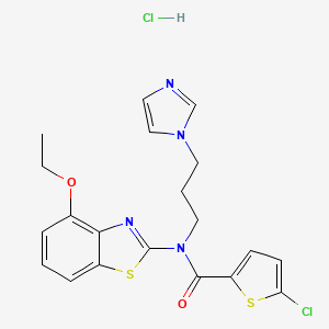 N-(3-(1H-imidazol-1-yl)propyl)-5-chloro-N-(4-ethoxybenzo[d]thiazol-2-yl)thiophene-2-carboxamide hydrochloride