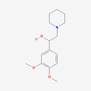 1-(3,4-Dimethoxyphenyl)-2-(piperidin-1-yl)ethan-1-ol