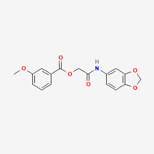 molecular formula C17H15NO6 B2974203 [2-(1,3-Benzodioxol-5-ylamino)-2-oxoethyl] 3-methoxybenzoate CAS No. 386244-64-0