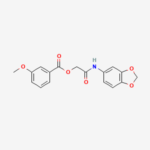 [2-(1,3-Benzodioxol-5-ylamino)-2-oxoethyl] 3-methoxybenzoate