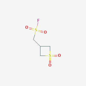 molecular formula C4H7FO4S2 B2974212 (1,1-Dioxothietan-3-yl)methanesulfonyl fluoride CAS No. 2137667-70-8