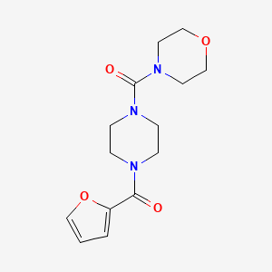 molecular formula C14H19N3O4 B2974213 (4-(呋喃-2-羰基)哌嗪-1-基)(吗啉基)甲酮 CAS No. 446270-72-0