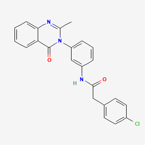 2-(4-chlorophenyl)-N-[3-(2-methyl-4-oxoquinazolin-3-yl)phenyl]acetamide