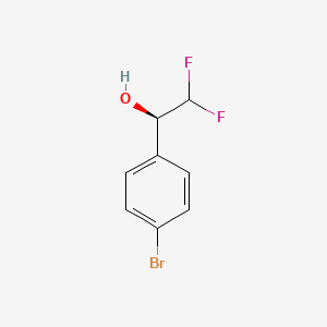 molecular formula C8H7BrF2O B2974242 Benzenemethanol, 4-bromo-alpha-(difluoromethyl)-, (alphaR)- CAS No. 1255706-18-3