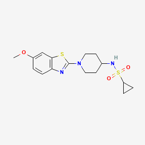 N-[1-(6-Methoxy-1,3-benzothiazol-2-yl)piperidin-4-yl]cyclopropanesulfonamide