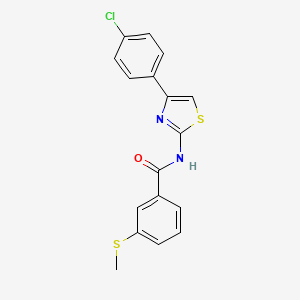 N-(4-(4-chlorophenyl)thiazol-2-yl)-3-(methylthio)benzamide