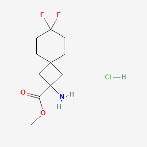 Methyl 2-amino-7,7-difluorospiro[3.5]nonane-2-carboxylate hcl