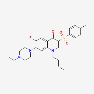 molecular formula C26H32FN3O3S B2974258 1-丁基-7-(4-乙基哌嗪-1-基)-6-氟-3-对甲苯磺酰喹啉-4(1H)-酮 CAS No. 892764-24-8