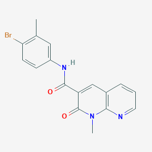 molecular formula C17H14BrN3O2 B2974265 N-(4-bromo-3-methylphenyl)-1-methyl-2-oxo-1,2-dihydro-1,8-naphthyridine-3-carboxamide CAS No. 899984-08-8