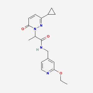 2-(3-cyclopropyl-6-oxopyridazin-1(6H)-yl)-N-((2-ethoxypyridin-4-yl)methyl)propanamide