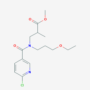 methyl 3-[1-(6-chloropyridin-3-yl)-N-(3-ethoxypropyl)formamido]-2-methylpropanoate