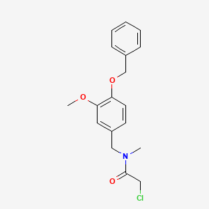 molecular formula C18H20ClNO3 B2974290 N-[4-(benzyloxy)-3-methoxybenzyl]-2-chloro-N-methylacetamide CAS No. 923752-67-4